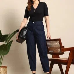 Mast & Harbour Women Slouchy Fit Stretchable  Jeans-picture-34