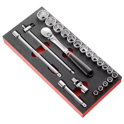 FACOM Foam Tool Tray 1/2 Socket Inlay Black & Red, MODM.SL161-212U-48