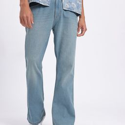 glitchez Men Denim Delux Mid-Rise Vintage Wash Light Fade Bootcut Jeans-image-41