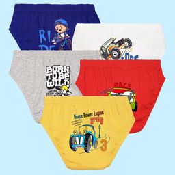 NUSYL Boys Pack Of 5  Printed Cotton Basic Briefs NUBCBRFPO5.0018-image-80