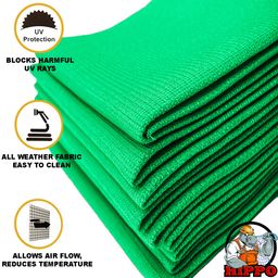 HIPPO - Green 50% - Shade & Garden Net - 3mt x 10mt - with Utility Border, UV Stabilized & Dimensional Stable image 5