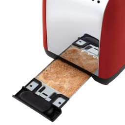 Russell Hobbs 2 Slice Toaster Colours Plus | Stainless Steel Red (Extra Wide Toast Slots, Including Bun Attachment, 6 Browning Levels + Defrost Function, Lift & Look Function, 1600W) | 26554-56 image 5