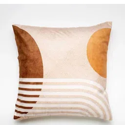 Aura Beige & Brown Geometric Square Cushion Covers-14