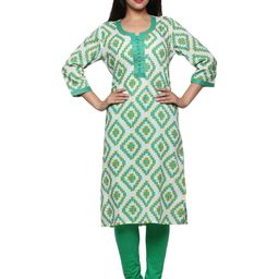 Inara Robes Women Green Kurtas-image-94