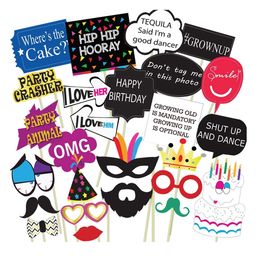 Party Propz Birthday Photo Booth Props - Pack of 26-image-86
