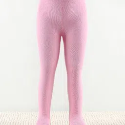 Cute Walk by Babyhug Anti Bacterial Tights Solid Design - Pink-picture-45