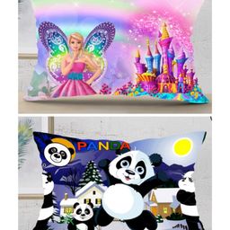 JARS Collections Velvet Baby Pillow For Sleeping Ultra Soft Toddler Pillow With Cartoon Print Pack of 2 - Multicolor-image-85