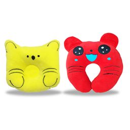 Chinmay Kids Cotton Toons & Characters Baby Pillow Pack of 2  Green, New Red-78
