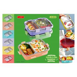 AKN TOYS Insulated Lunch Box Kawaii-O-Cute Lunch Box Double Compartment Stainless Steel Lunch Box Tiffin Box Portable Lunch Box 800 ml (Pack of 1- Color May Vary)-picture-6
