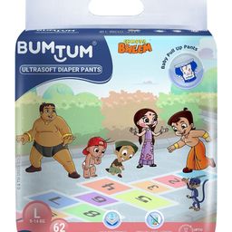 Bumtum Chota Bheem Baby Diaper Pants with Leakage Protection Large - 62 Pieces-8