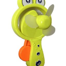CT Toys Frog Shaped Hand Press Fan Toy - Green-11