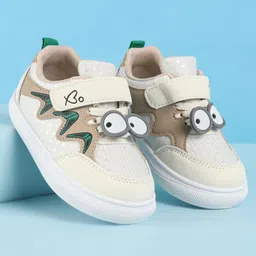Babyoye Slip On Casual Shoes with Velcro Closure - Green & White-picture-24