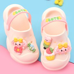 Oh! Pair Clogs with Back Strap Closure & Kitty Applique - White-image-95