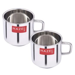 HAZEL Stainless Steel Green Tea Coffee Small Sobar Cup, Set of 2, 100 ml (Each)-image-49