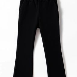 Kookie Kids Woven Full Length Solid Flared Pant With Pockets - Black-image-68