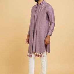 Twamev Men Embroidered Regular Sequinned Kurta with Trousers & With Dupatta image 2