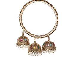 PANASH Set Of 2 Gold-Plated Stone Studded Latkan Style Bangles image 3