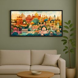 999Store Yellow & Blue 1 Piece Canvas Other Wall Paintings-image-94