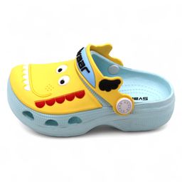 Svaar Dinosaur Face Patch Detailed Perforated Clogs - Blue image 5