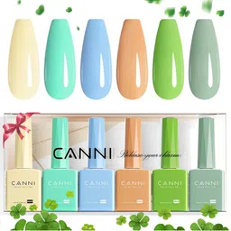 CANNI Set Of 6 UV Soak Off Hema Free Gel Nail Polish 9ml Each-image-19