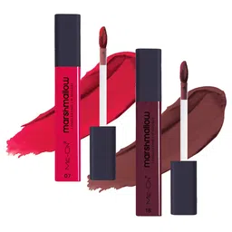 ME-ON Marshmallow 2Pcs Long Lasting Lip Mousse - 6ml Each- Raspberry & Spicy Sangria image 1
