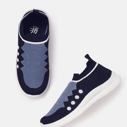 YK Boys Blue Woven Design Slip-On Sneakers-picture-26