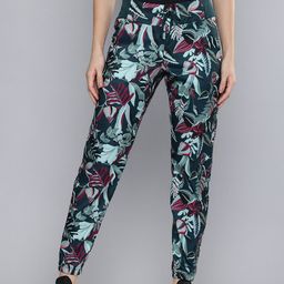 Quechua By Decathlon Women Tropical Printed Hiking Sports Joggers Trousers-image-28