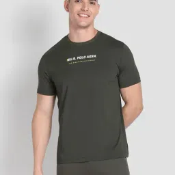 U.S. Polo Assn. Green Cotton Regular Fit Printed Lounge T-Shirt-picture-12