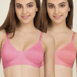 Tweens Baby Pink & Coral Non Padded T-Shirt Bra (Pack of 2)-image-13
