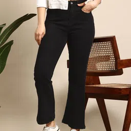 Mast & Harbour Women Bootcut Stretchable Jeans-picture-32
