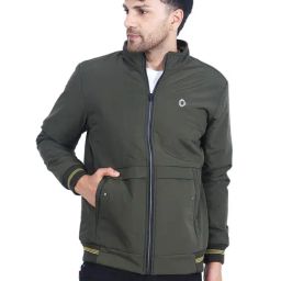 Dollar Olive Regular Fit High Neck Jacket-picture-46