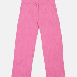 ELLE Girls Pink Regular Fit Striped Trousers-image-18