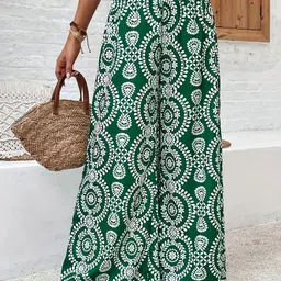 StyleCast Women Ethnic Motifs Printed Loose Fit Pleated Trousers-picture-49