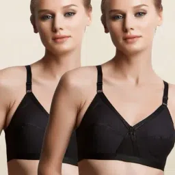 Libertina Black Kriss Cross Padded Bra (Pack Of 2)-picture-27