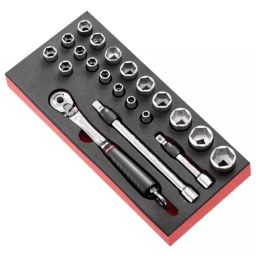 FACOM Foam Tool Tray Non Impact 1/2 Socket Set Black & Red, MODM.SL1SLS-0