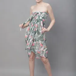 Claura Green Printed Beachwear Sarong-image-47