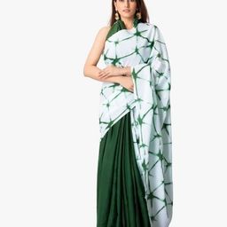 clothonus Tie and Dye Pure Cotton Block Print Saree-picture-13
