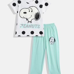 Moms Love Girls Peanuts Printed Top with Trousers-image-92