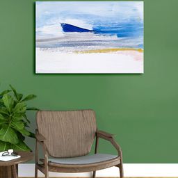 999Store Blue & Grey Abstract Canvas Framed Painting Wall Art-0