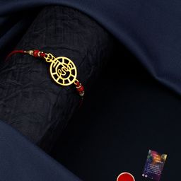 Silver Shine Rakhi With Roli Chawal Greeting Card-image-65