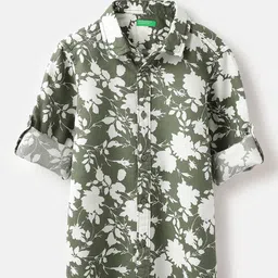 United Colors of Benetton Boys Floral Opaque Printed Casual Shirt-picture-47