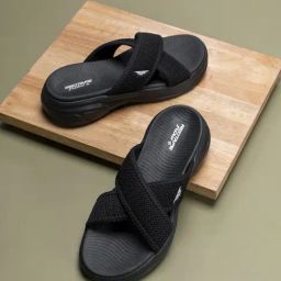 Red Tape Women's Black Cross Strap Sandals-image-54