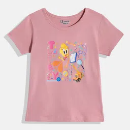 Eteenz  Girls Tweety Graphic Printed Premium Cotton T-shirt-image-52