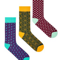 Dynamocks Unisex Pack Of 3 Patterned CRUISE ACE ELITE Calf-Length Socks-48