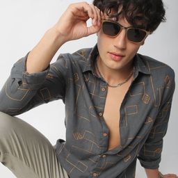 VASTRADO Men Classic Slim Fit Opaque Casual Shirt-image-27