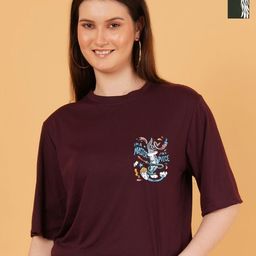 Kasendra Women Pack of 2 Bugs Bunny Graphic Printed Round Neck Relaxed Fit T-shirts-picture-19