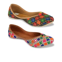 DESI COLOUR Women Pack of 2 Mojaris-20