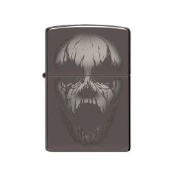 Zippo Black Brass Screaming Monster Design Windproof Pocket Lighter-44
