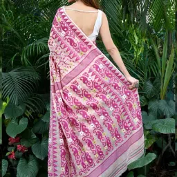 BEATITUDE Multicolored Woven Saree With Unstitched Blouse image 2