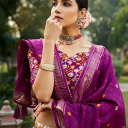 Aika Printed Ready To Wear Lehenga & Unstitched Blouse With Dupatta image 4